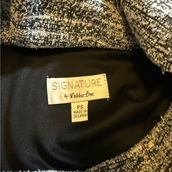 Robbie Bee Black and Gray Cowl Neck Sweater Dress Size PS - Picture 9 of 13